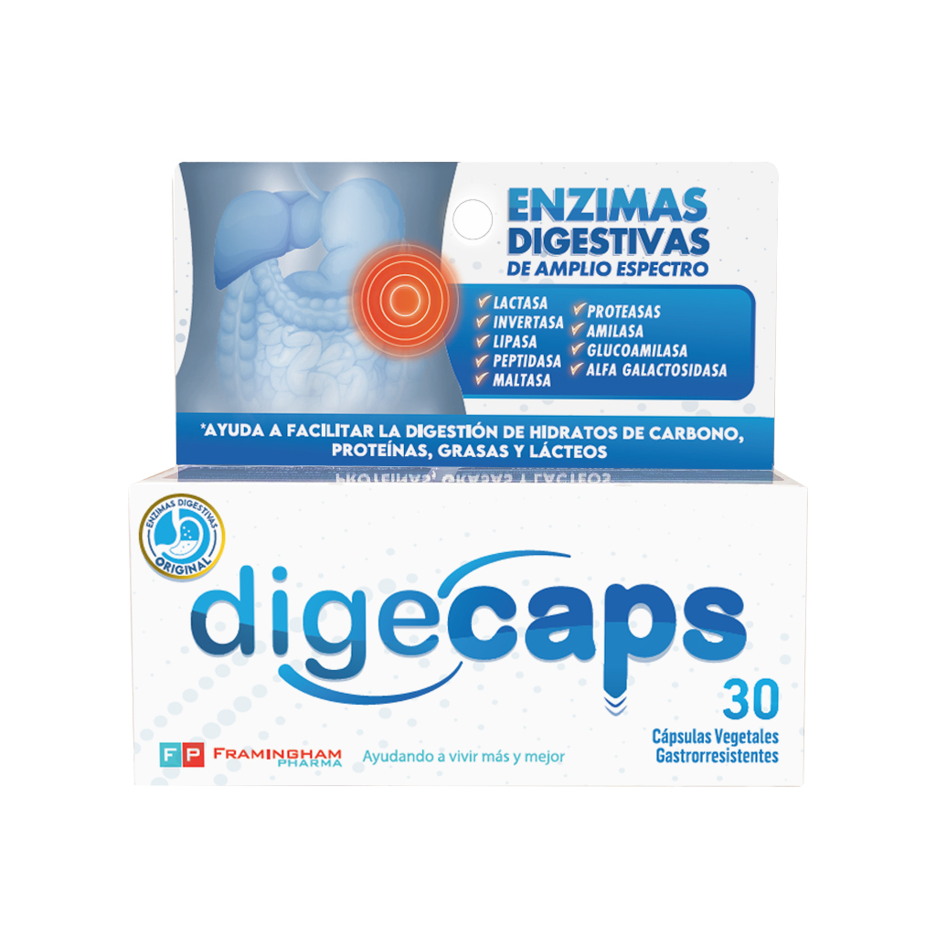 Digecaps encimas digestivas - AG Suplementos